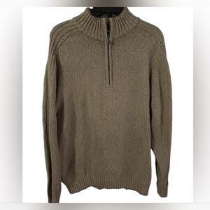 * Columbia Men's Quarter Zip Sweater Tan Size Large